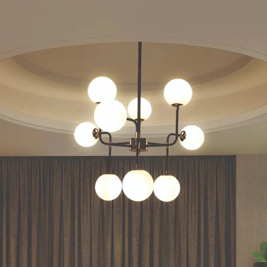 Divine 9 head chandelier